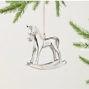 NWT Pottery Barn 2024 Rocking Horse Ornament